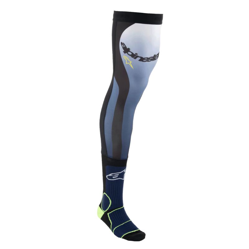Calcetines Alpinestars KNEE BRACE NIGHT NAVY YELLOW FLUO
