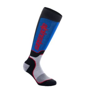 Calcetines Alpinestars MX PLUS  BLACK WHITE ROYAL BLUE