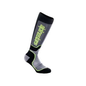 Calcetines Alpinestars MX PLUS YOUTH BLACK GRAY YELLOW FLUO