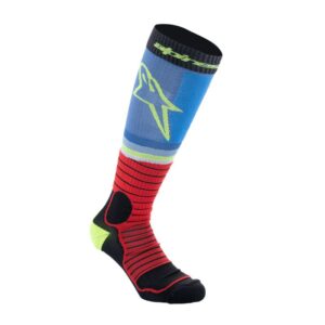 Calcetines Alpinestars MX PRO BLACK RED LIGHT BLUE