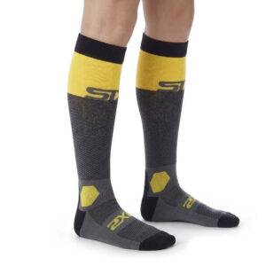 CALCETINES SIXS LONG RACING V2 GRIS / AMARILLO