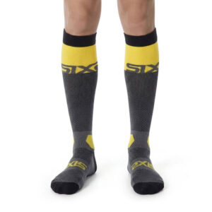 CALCETINES SIXS LONG RACING V2 GRIS / AMARILLO