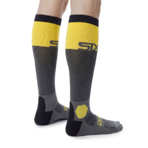 CALCETINES SIXS LONG RACING V2 GRIS / AMARILLO