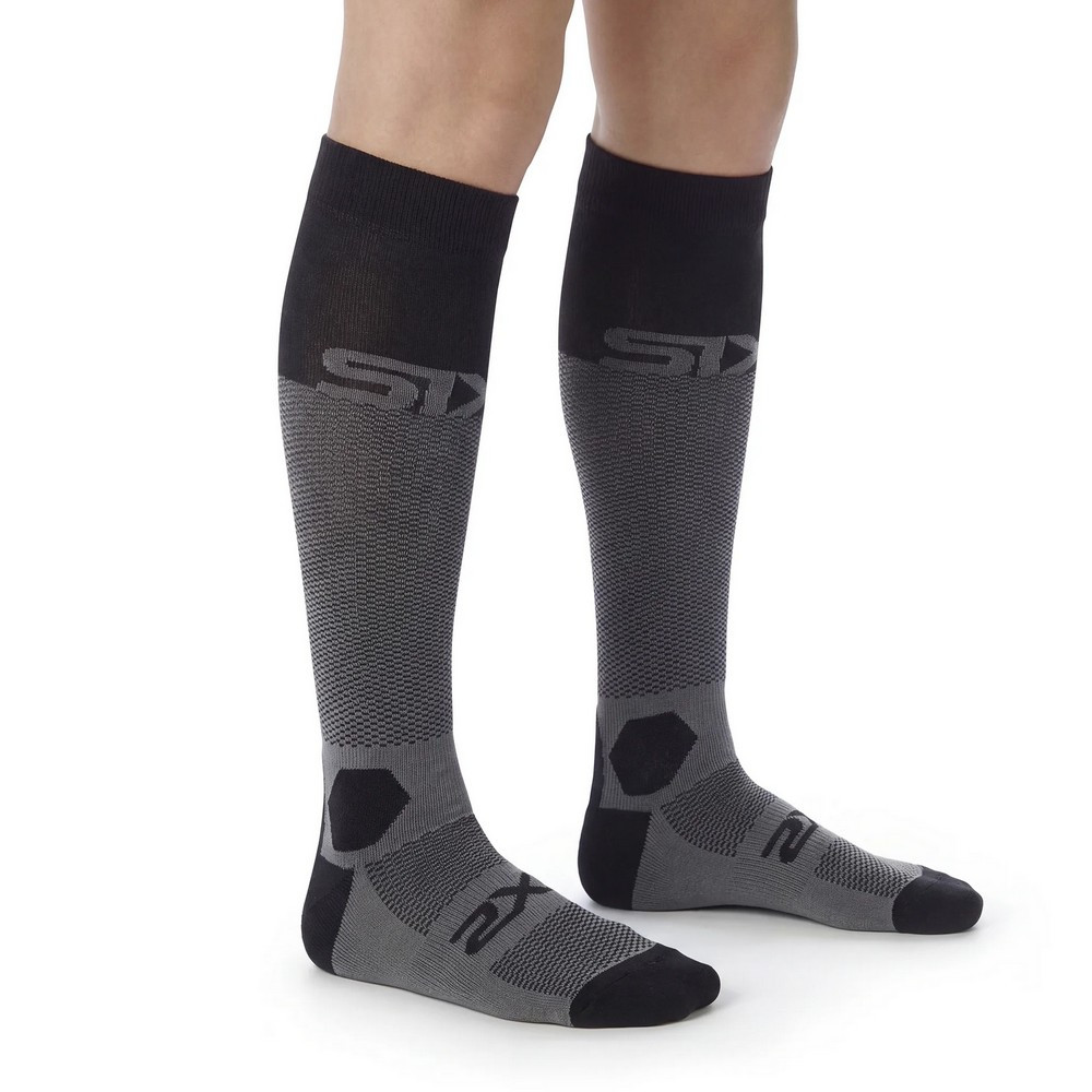 CALCETINES SIXS LONG RACING V2 NEGRO / GRIS
