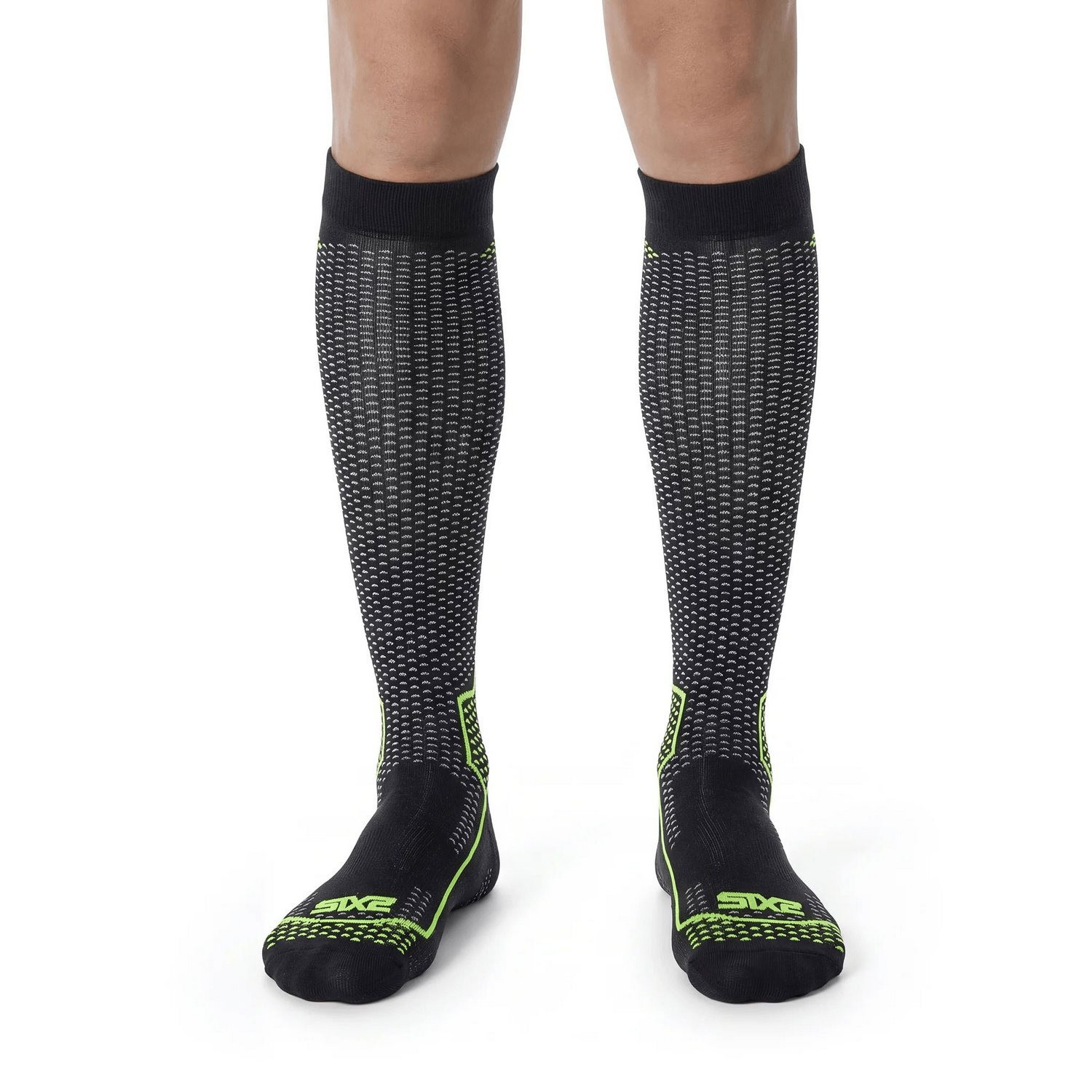 CALCETINES SIXS LONG V3 CARBONO NEGRO / AMARILLO