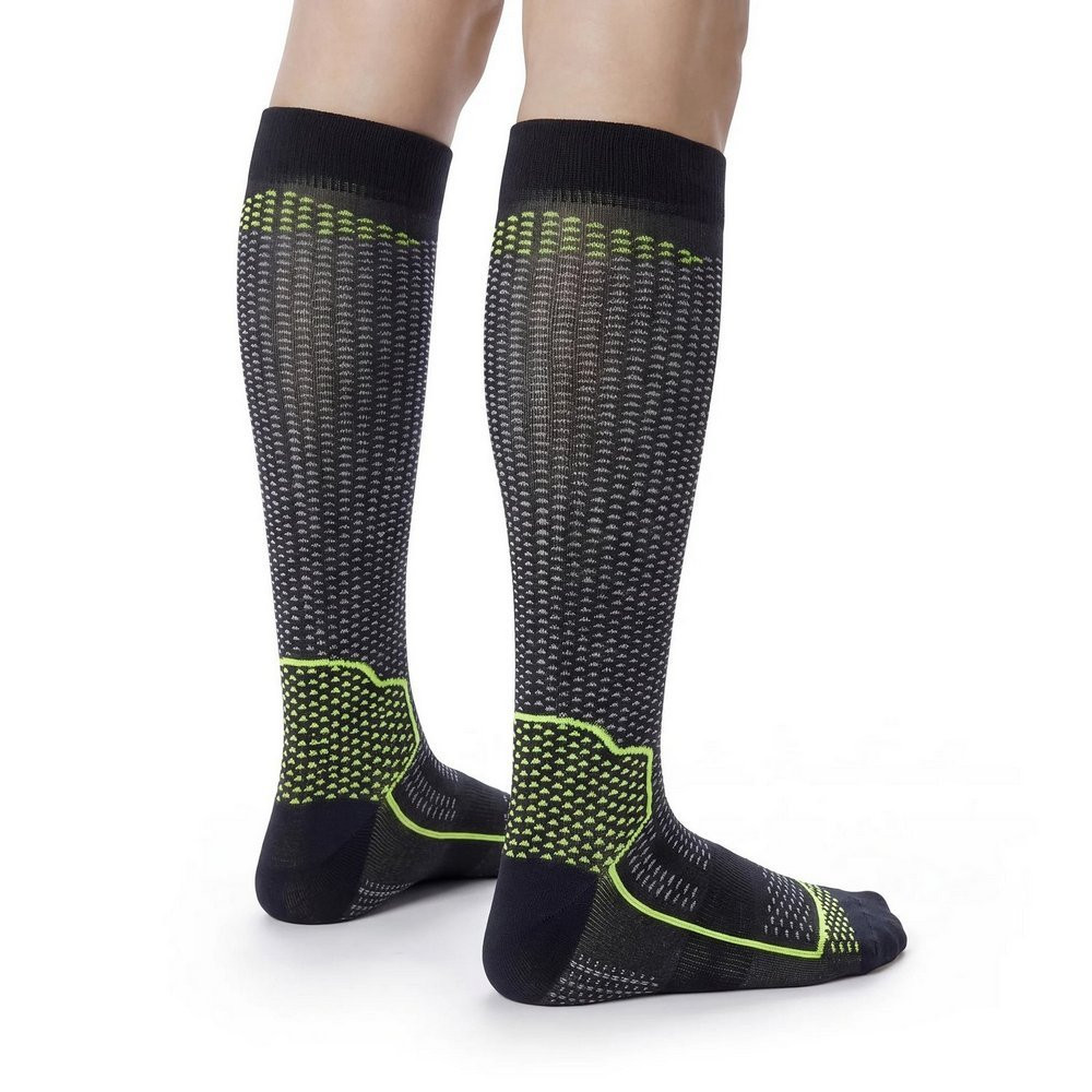 CALCETINES SIXS LONG V3 CARBONO NEGRO / AMARILLO