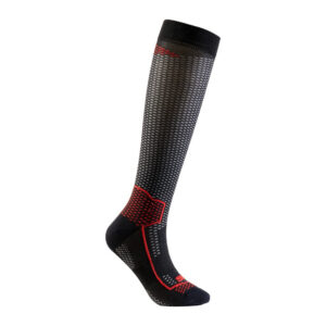 CALCETINES SIXS LONG V3 CARBONO NEGRO / ROJO