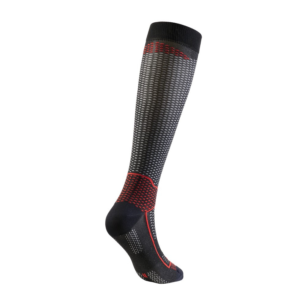 CALCETINES SIXS LONG V3 CARBONO NEGRO / ROJO