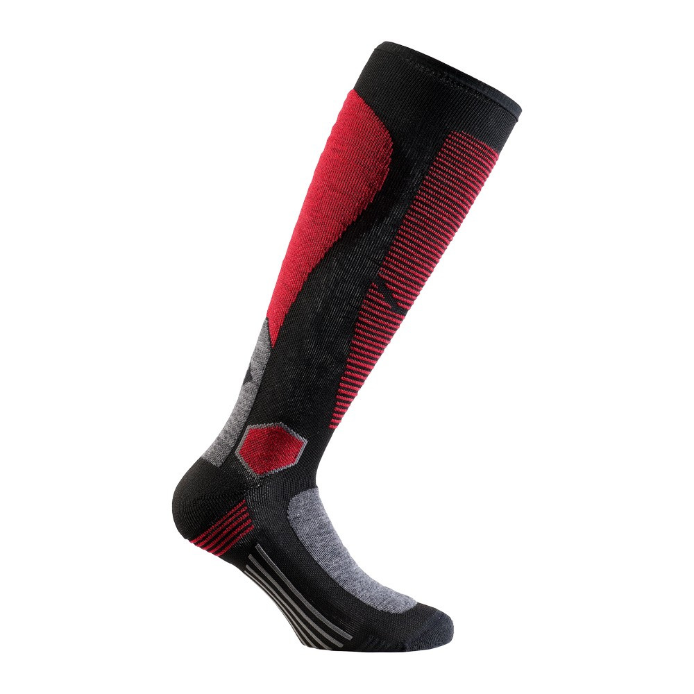 CALCETINES SIXS MOT MERINO V3 NEGRO / ROJO