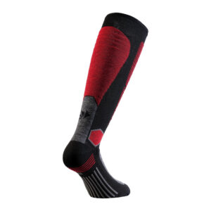 CALCETINES SIXS MOT MERINO V3 NEGRO / ROJO