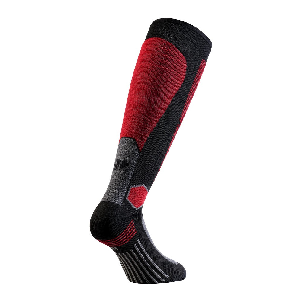 CALCETINES SIXS MOT MERINO V3 NEGRO / ROJO