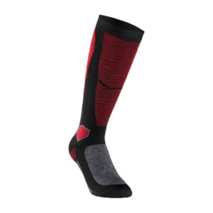 CALCETINES SIXS MOT MERINO V3 NEGRO / ROJO