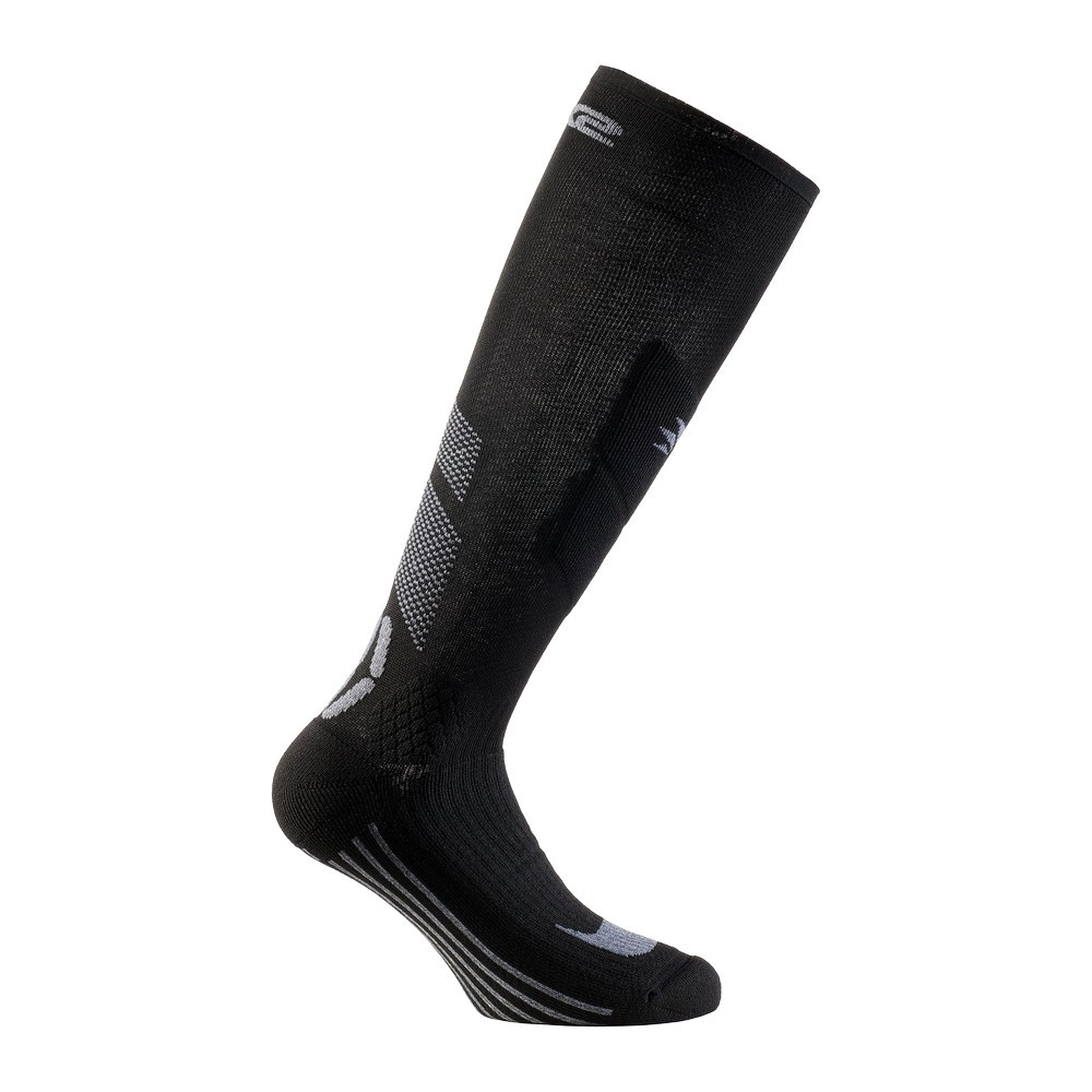 CALCETINES SIXS MOT V3 NEGRO / GRIS