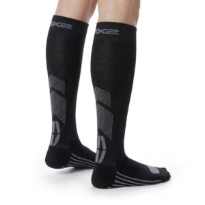 CALCETINES SIXS MOT V3 NEGRO / GRIS