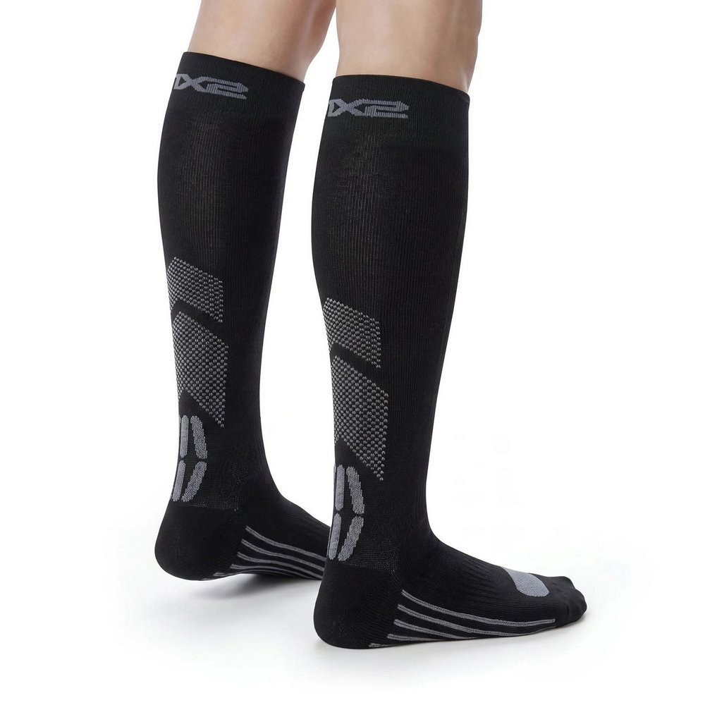 CALCETINES SIXS MOT V3 NEGRO / GRIS