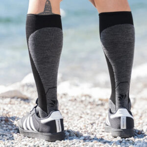 CALCETINES SIXS MOT V3 NEGRO / GRIS