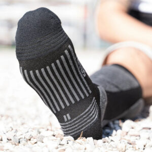 CALCETINES SIXS MOT V3 NEGRO / GRIS