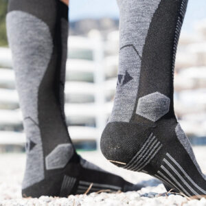 CALCETINES SIXS MOT V3 NEGRO / GRIS