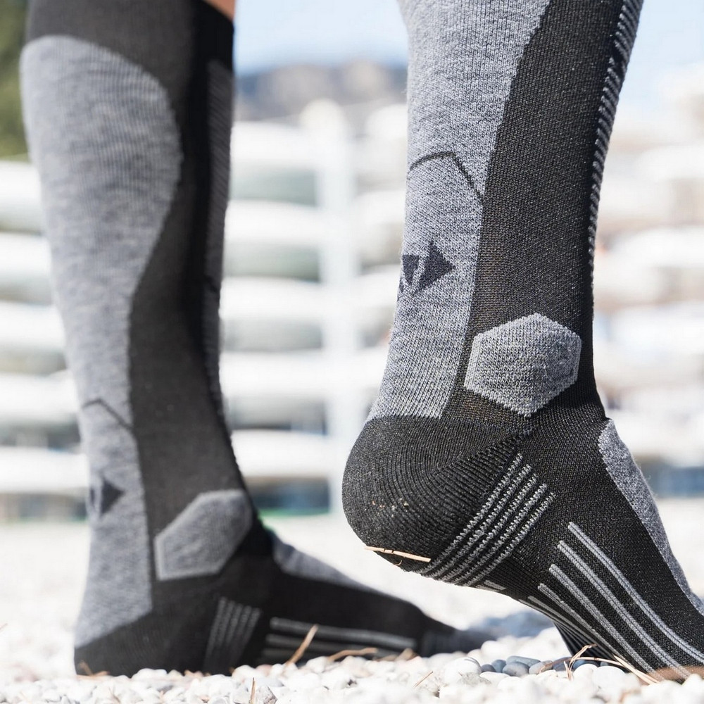 CALCETINES SIXS MOT V3 NEGRO / GRIS