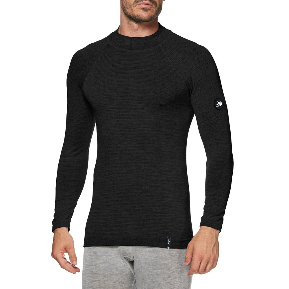 CAMISETA INTERIOR DE MANGA LARGA SIXS MERINOS WOOL TS3 NEGRO