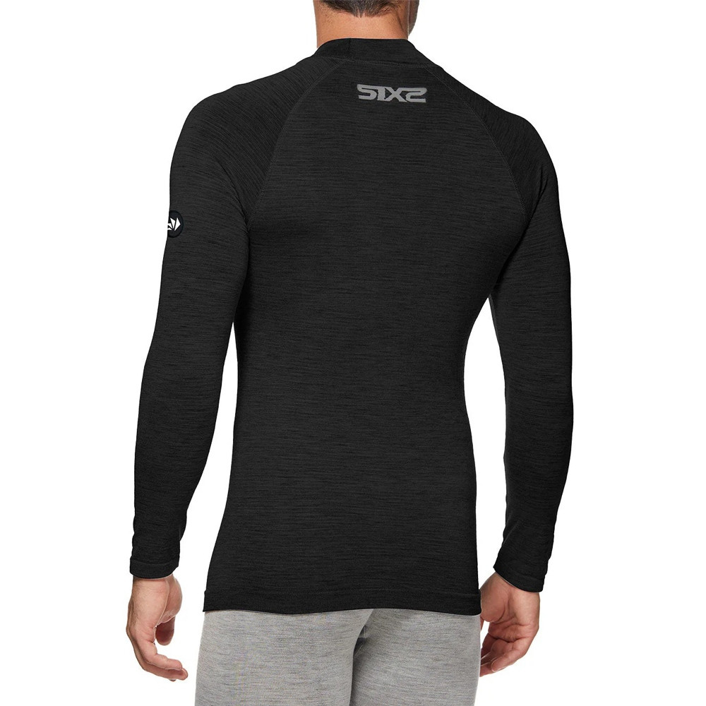 CAMISETA INTERIOR DE MANGA LARGA SIXS MERINOS WOOL TS3 NEGRO