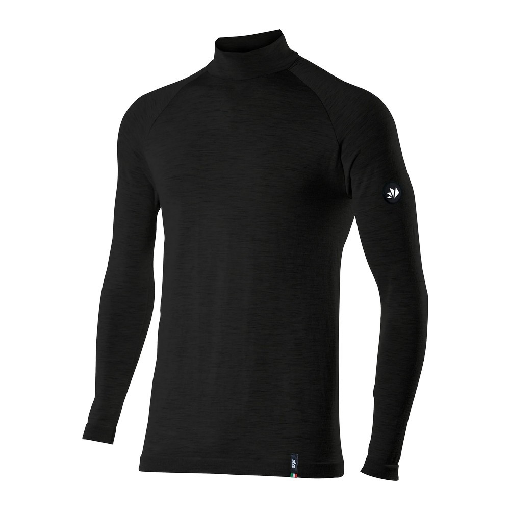 CAMISETA INTERIOR DE MANGA LARGA SIXS MERINOS WOOL TS3 NEGRO