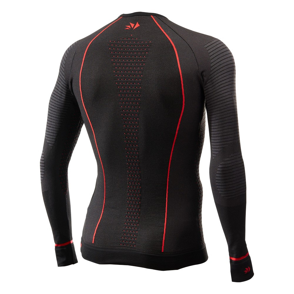 CAMISETA INTERIOR DE MANGA LARGA SIXS WARM CU TS2W NEGRO / ROJO