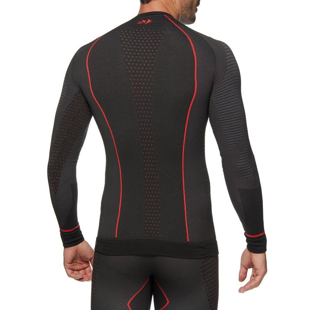 CAMISETA INTERIOR DE MANGA LARGA SIXS WARM CU TS2W NEGRO / ROJO