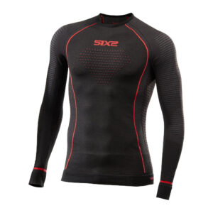 CAMISETA INTERIOR DE MANGA LARGA SIXS WARM CU TS2W NEGRO / ROJO