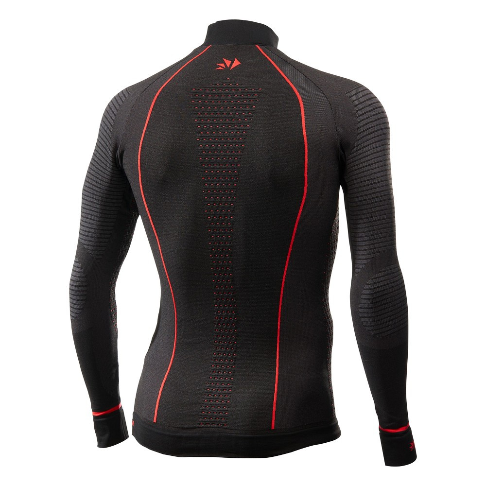 CAMISETA INTERIOR DE MANGA LARGA SIXS WARM CU TS3W NEGRO / ROJO