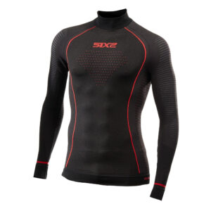 CAMISETA INTERIOR DE MANGA LARGA SIXS WARM CU TS3W NEGRO / ROJO