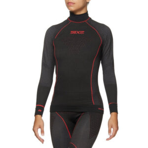 CAMISETA INTERIOR DE MANGA LARGA SIXS WARM CU TS3W NEGRO / ROJO