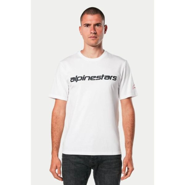 Camiseta Alpinestars LINEAR WORDMARK 2.0 CSF WHITE RED BLACK