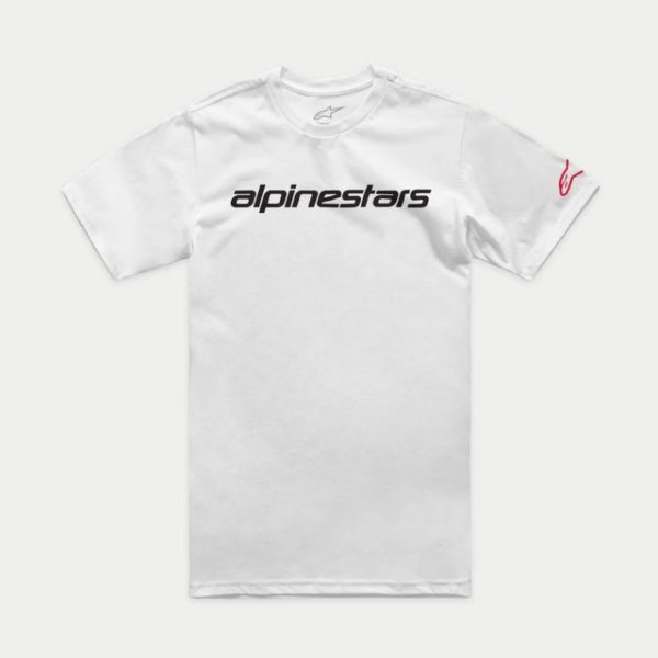 Camiseta Alpinestars LINEAR WORDMARK 2.0 CSF WHITE RED BLACK