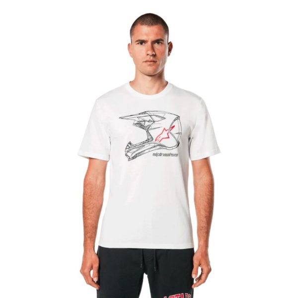 Camiseta Alpinestars MX HELMET CSF WHITE