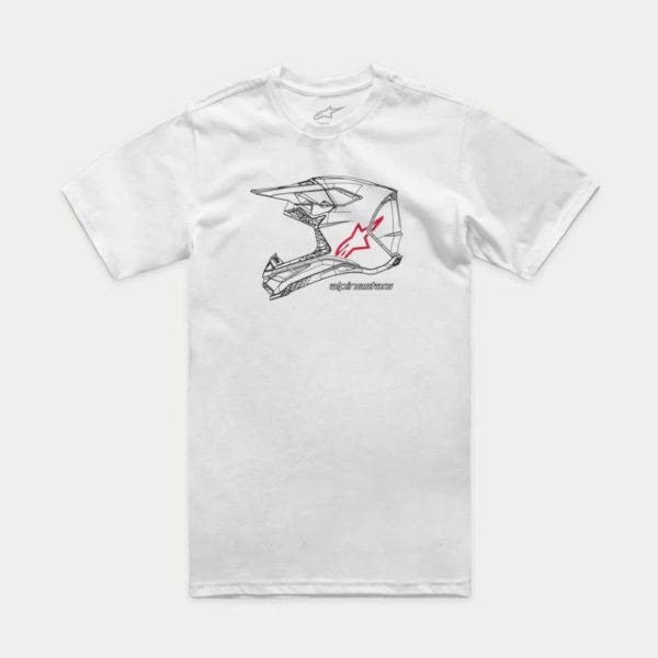 Camiseta Alpinestars MX HELMET CSF WHITE