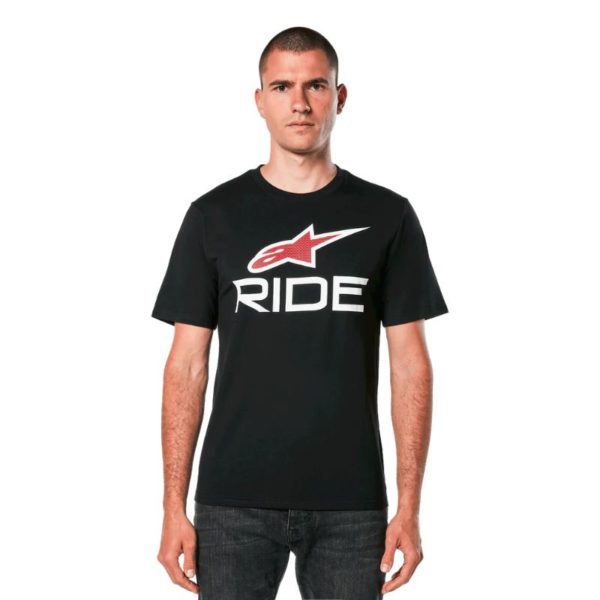 Camiseta Alpinestars RIDE 4.0 CSF BLACK WHITE RED