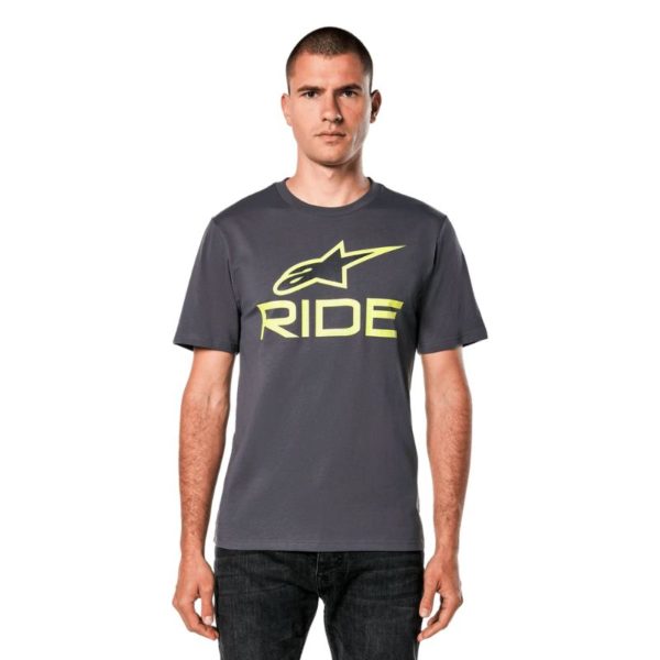 Camiseta Alpinestars RIDE 4.0 CSF CHARCOAL LIME BLACK