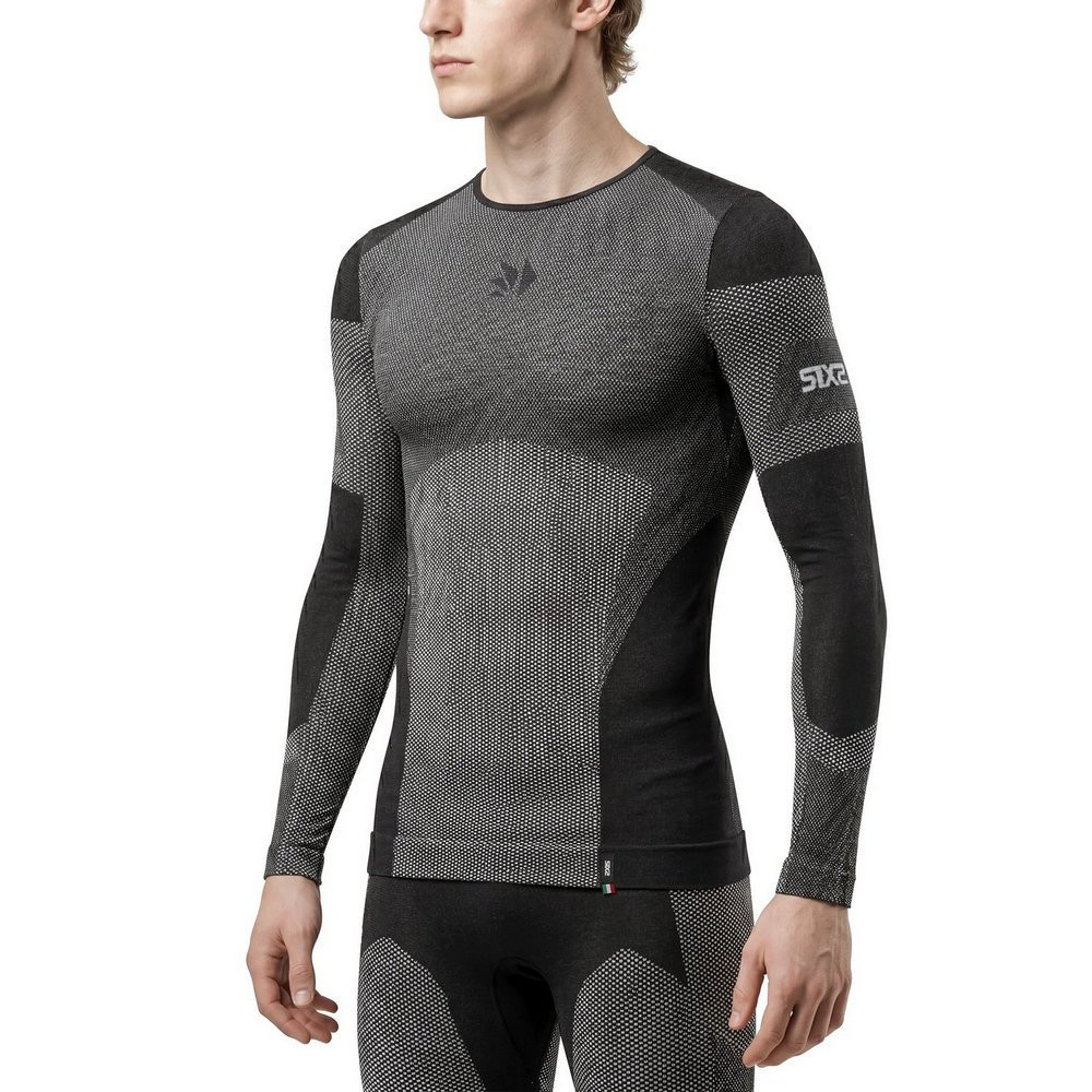 CAMISETA INTERIOR DE MANGA LARGA SIXS LIGHT BT TS2L V2 CARBONO NEGRO