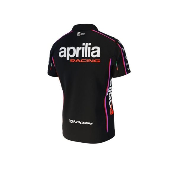 Camiseta IXON PO1 APRILIA 25 BLACK NEON RED