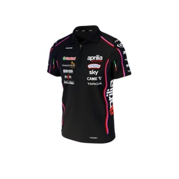 Camiseta IXON PO1 APRILIA 25 BLACK NEON RED