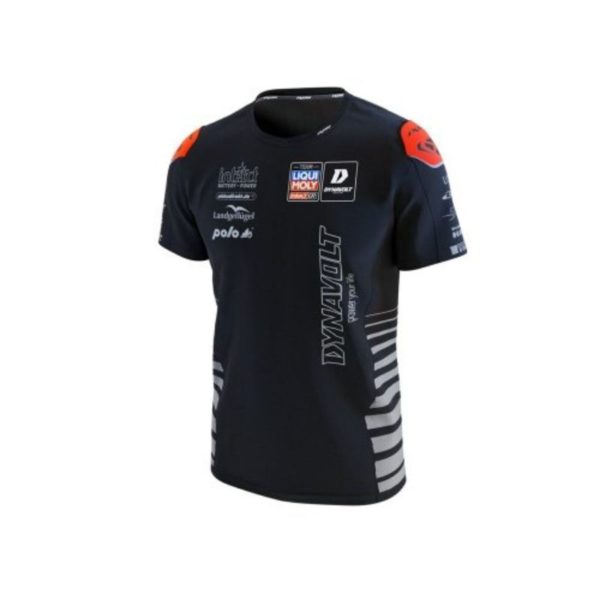 Camiseta IXON TS1 INTA 25 BLACK BRIGHT RED SILVER