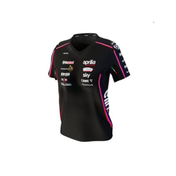 Camiseta IXON TSL APRILIA 25 BLACK NEON RED