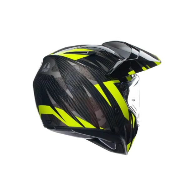 Casco AGV AX-9 E2206 MPLK STEPPA CARBON GREY YELLOW FLUO