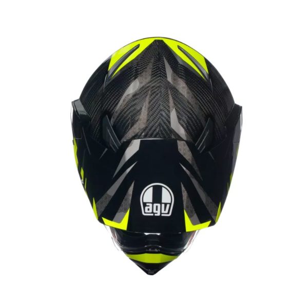 Casco AGV AX-9 E2206 MPLK STEPPA CARBON GREY YELLOW FLUO