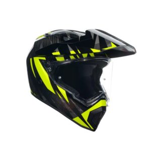 Casco AGV AX-9 E2206 MPLK STEPPA CARBON GREY YELLOW FLUO