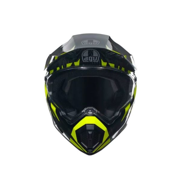 Casco AGV AX-9 E2206 MPLK STEPPA CARBON GREY YELLOW FLUO