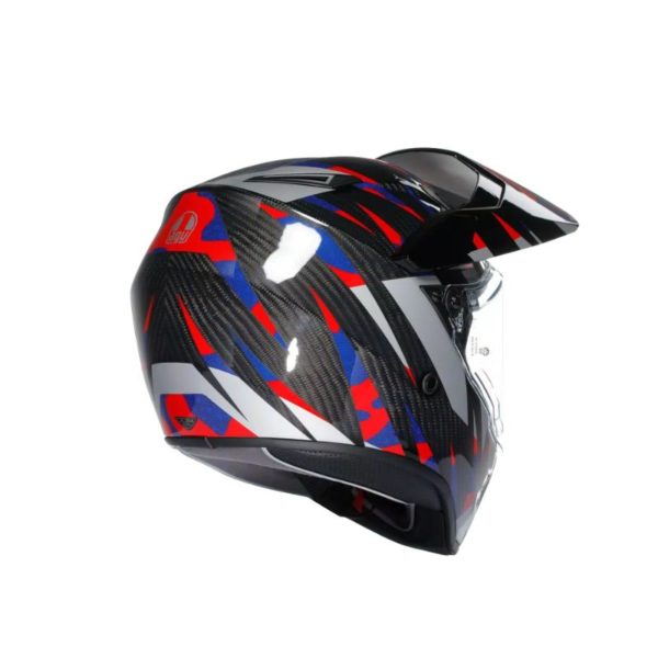 Casco AGV AX-9 E2206 MPLK STEPPA CARBON RED BLUE