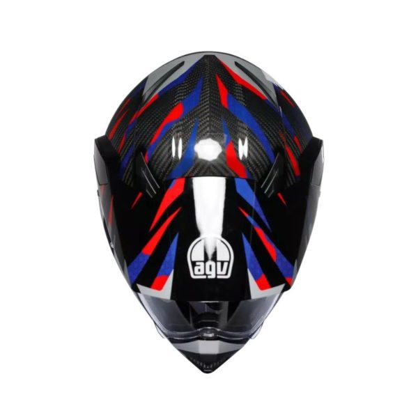 Casco AGV AX-9 E2206 MPLK STEPPA CARBON RED BLUE