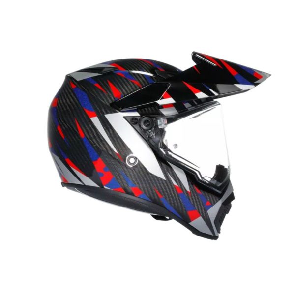 Casco AGV AX-9 E2206 MPLK STEPPA CARBON RED BLUE